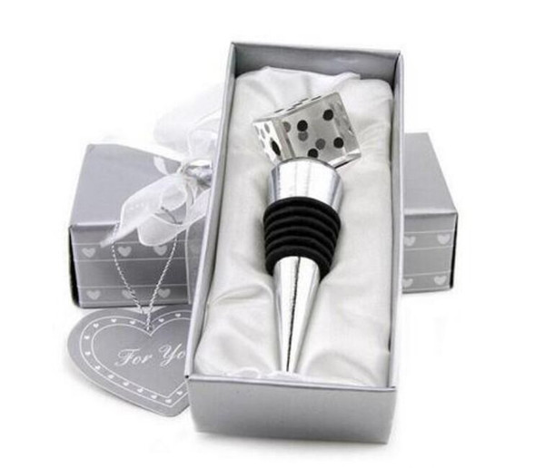 Las-Vegas Themed Crystal Dice Wine Bottle Stopper Event Party Supplies Wedding & Bridal Shower Favors