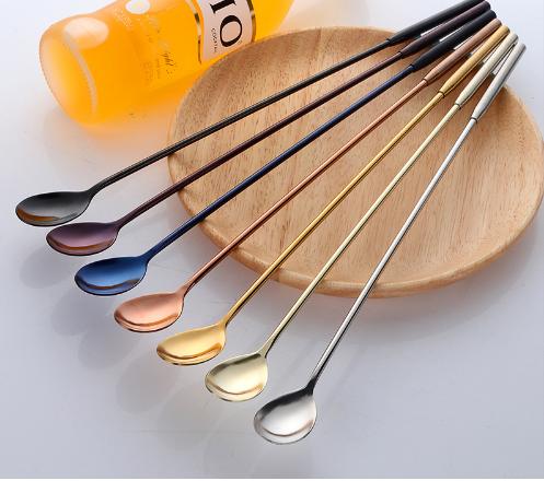 7pcs Bar Spoons Stainless Steel Long Cocktail Whisks Gold Swizzle Sticks Barware Fruit Muddlers Drinking Tools Bar Accessories