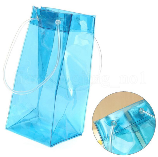 Rapid Ice Wine Cooler PVC Beer Cooler Bag Outdoor Ice Gel Bag Picnic Cool Bags Wine Cooler Chillers Frozen Bags Bottle Coolers OOA5368