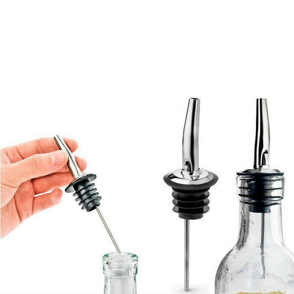 Stainless Steel Pouring Device Red Wine Olive Oil Pourer Liquor Spirit Stopper Barware Oil Bottle Wine Pourers Stoppers