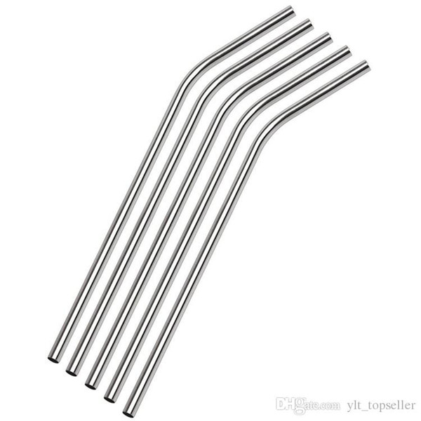 DHL Free shipping 100pcs/lot Stainless Steel Straw Steel Drinking Straws 8.5