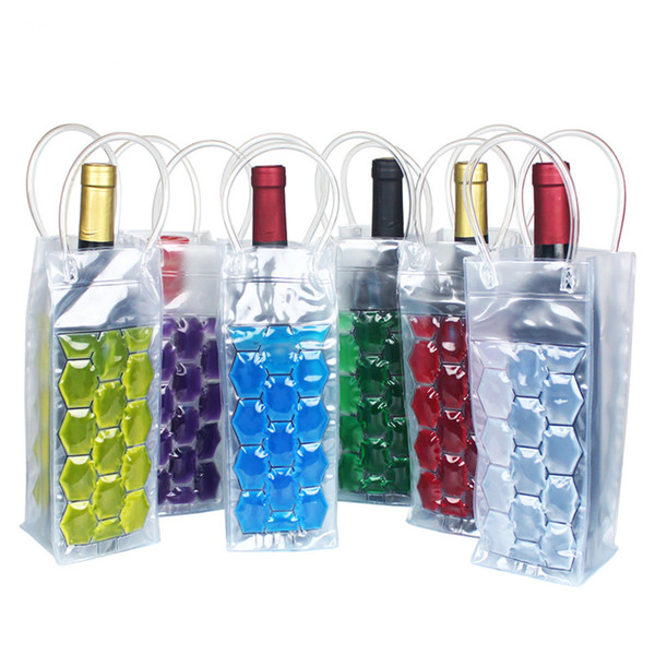 Rapid Ice Wine Cooler PVC Beer Cooler Bag Outdoors Ice Gel Bag Picnic CoolSacks Chillers Frozen Bag Bottle Cooler