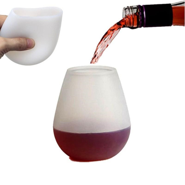 New Design Fashion Unbreakable clear Rubber Wine Glass silicone wine glass silicone wine cup wine glasses wholesale