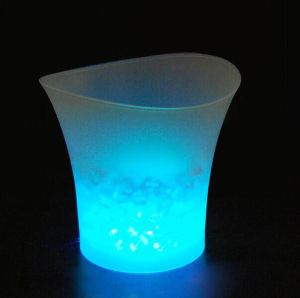 Free Shipping 5L Volume plastic led ice bucket color changing,5L bars nightclubs LED light up ice bucket Champagne wine beer bucket bars