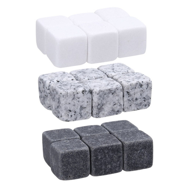 6pc Natural Whiskey Stones Sipping Ice Cube Whisky Stone Rock Cooler Christmas Bar Accessories 2017 newest WHISKY ICE CLUB DHL Fedex free