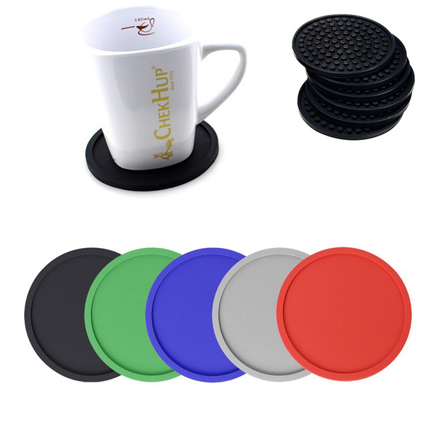 Silicone Drink Coasters with Non-Slip Bottom Rubber Coaster for Drinking Glasses Large Drink Coasters Furniture Friendly Cup Mat