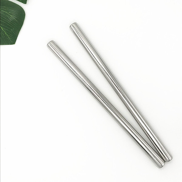 Eco 12MM Stainless Steel Drink Straws 304 Straight Smoothie Drinking Straws Durable 12MM Milk Tea Straws