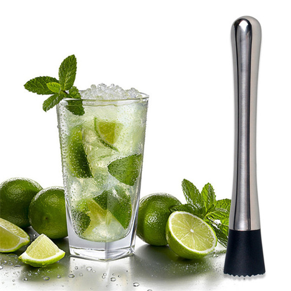 Stainless Steel Swizzle Sticks Drink Muddler for Ice Break Fruit Juice Making Bar Tools Barware Wholesale