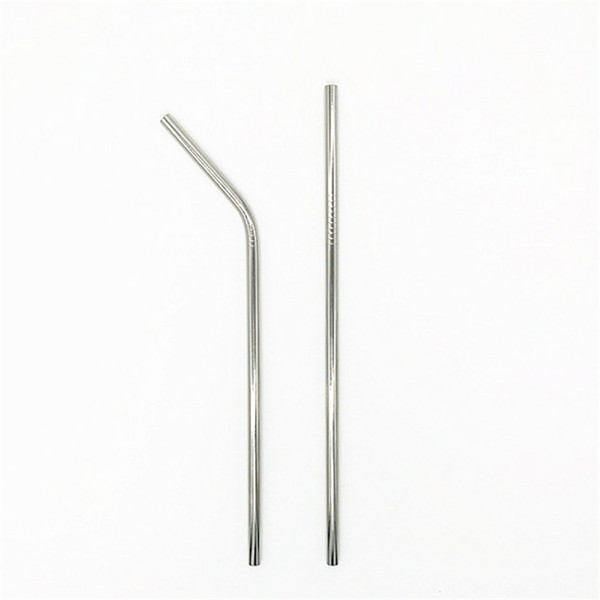 8.5 Inch Stainless Straws Eco Drinking Straws Stainless Steel 304 Bent Straight Straw Bar Drinking Tools