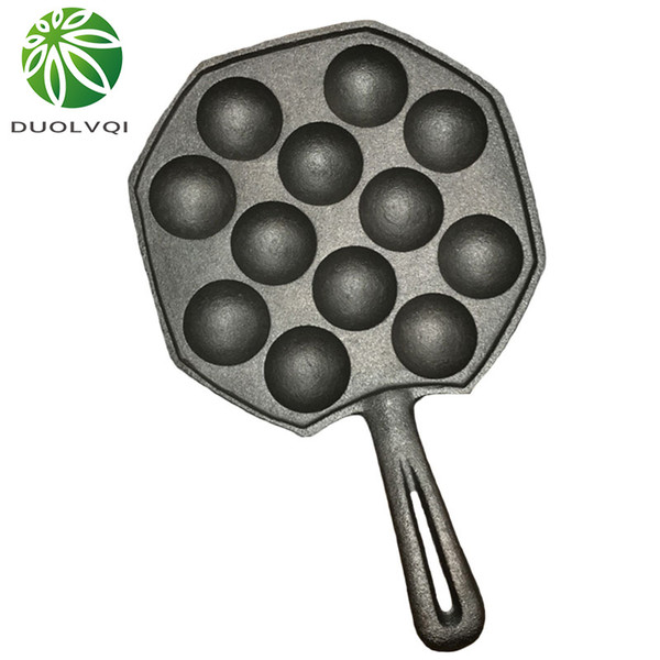 Duolvqi 12 Cavities Takoyaki Pan Takoyaki Maker Octopus Small Balls Baking Pan Home Cooking Tools Kitchenware Supplies