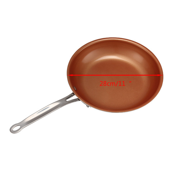 1 Pcs Safari Brass Pot Ceramic Non -Stick Pan Milk & Soup Pot Frying Pans &Skillets Pan 28 /11 