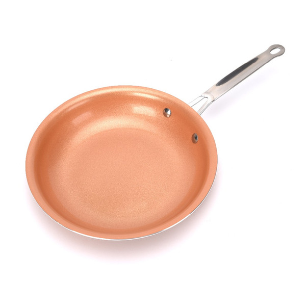 Thick Copper Non -Stick Ceramic Coating Frying Pan Induction Cookware Grill Oven Suitable Griddle 10 Inches Skillet For Pancake