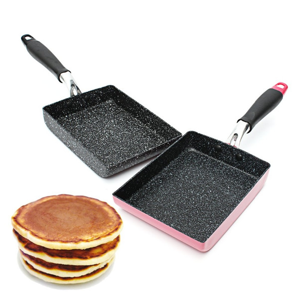 2018 Frying Omelet Fried Eggs Square Pan Aluminum Non -Stick Burning Pan Frying Pan Two Colors Available Cookware