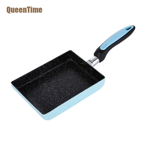 Queentime Professional Jade Burner Square Frying Pan Aluminum Alloy Non -Stick Chef Grill Pans Non -Smoke Pan Cooking Accessories