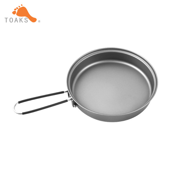 Toaks Titanium Frying Pan Cookware Set With Folding Handle Diameter 145mm Eco -Friendly Ultraight Titanium Pan Pan -145