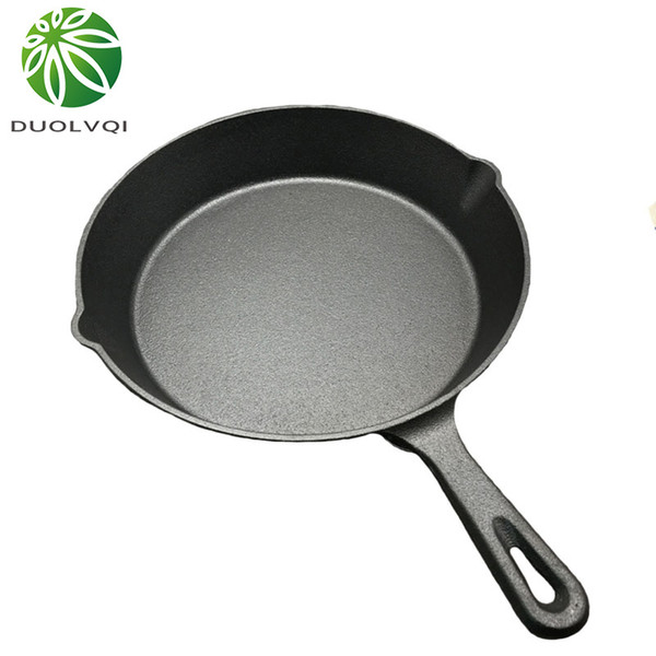 Duolvqi Black Mini Not Sticky Casting Iron Pan Stone Layer Frying Pot Saucepan Small Fried Egg Pot Use Gas And Induction Cooker