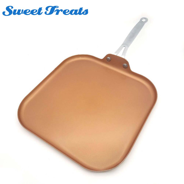 Sweettreats Copper Pan 11 -Inch Nonstick Copper Ceramic Coating Pan With Stainless Steel Handle ,Dishwasher Safe Oven Safe Ptfe