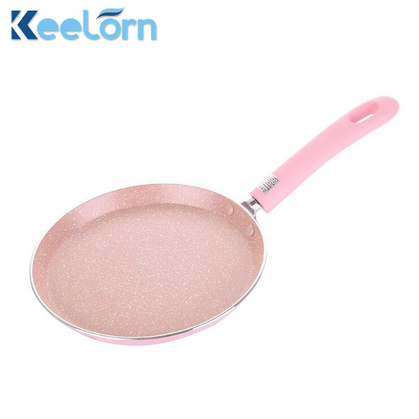 Keelorn 20cm Frying Pan Pizza Pancake Non -Stick Pan Aluminum Pans Steak Frying Pot Gas Cooker Induction Cooker Pans