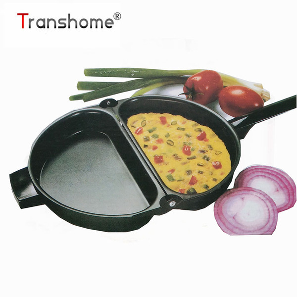 1 Pc 24cm Portable Non -Stick Omelette Folding Pan Stainless Iron Double Side Grill Pan Home Breakfast Production Cooking Tools