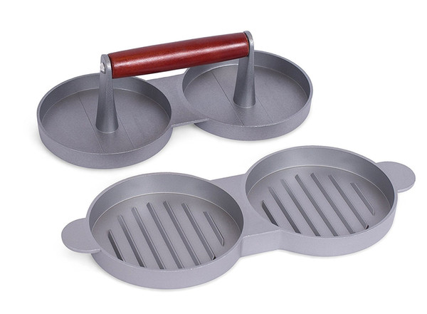 Aluminium Burger Making Tools Double Hamburger Embossed Meatloaf Pressure Burger Rice Ball Maker Burger Press