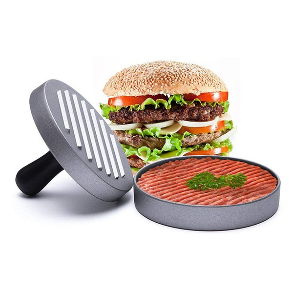 Hamburger Press Aluminum Burger Press- Heavy Duty Non-Stick Hamburger Patty Maker for Stuffed Burgers, Halloween, Party, BBQ Grill and Essen