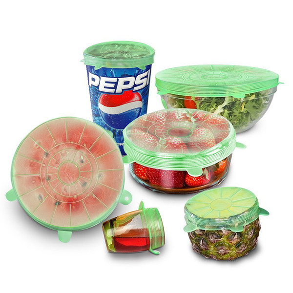 2019 New Stretchable Silicone food fresh cover Wrap Fruit Silicone Lids Cover for Bowls,Pots,Cups Food Fresh Keeping Cover Kitchen Tools