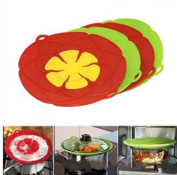 Flower Cookware Parts Silicone Boil Over Spill Lid Stopper Safe For Pot Pan Cover Cooking Tools Kitchen Tool