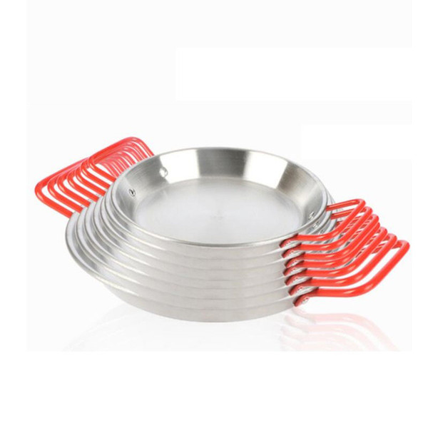 Spanish Paella Pan Seafood Dish Stainless Steel Korean Fried Chicken Dish Tray Cheese Cooker Free Shipping ZA6843