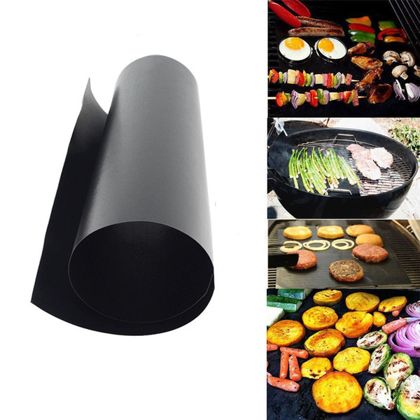 40 x 33cm Reusable 500 Times No Stick Non-Sticky BBQ Grill Mat Sheet Hot Plate Portable Easy Clean OutDoor Cooking Tool PTFE TEFLON