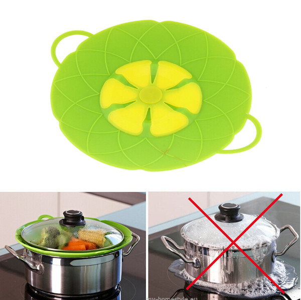 Flower Petal Boil Spill Stopper Silicone Lid Pot Lid Cover Cooking Pot Lids Utensil Pan Cookware Parts Kitchen Accessories KKA1344