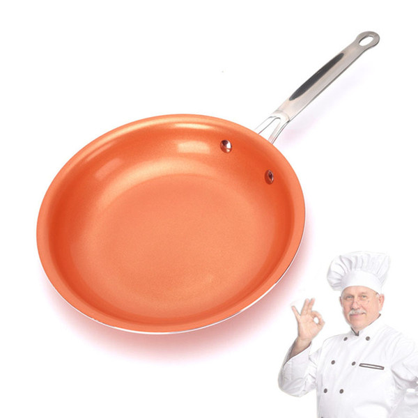 frying Non-stick Copper Red Ceramic Induction Skillet Frying Pan Saucepan Oven Dishwasher Safe 10 11 Inch Nonstick Skillet