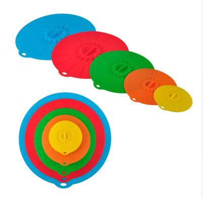 Universal Silicone Suction Lid-bowl Pan Cooking Pot Lid-silicon Stretch Lids Silicone Cover Kitchen Pan Spill Lid Stopper Cover