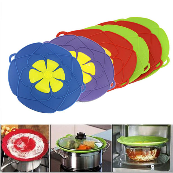 Steaming Silicone Spill-proof Pot Pan Cover Boil Overflow Splash Resistant Lid Anti-Spill Environmentally Rubber 4 Colors