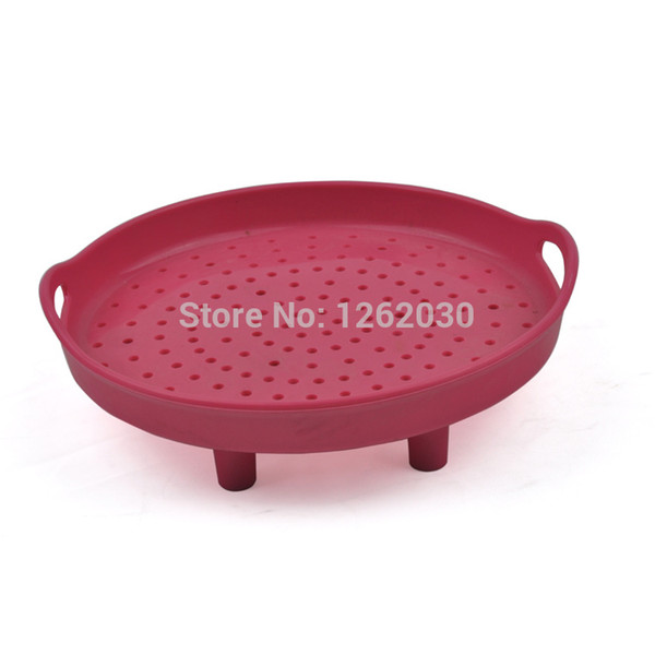 Wholesale-2015 new silicone microwave oven Steamer,Kitchen steaming plate tool,silicone Steaming rack Free shipping !!!