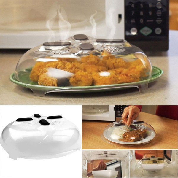 Free Shipping Magnet Food Splatter Guard Microwave Hover Anti-Sputtering Cover With Steam Vents Magnetic Splatter Lid Heat Resistant