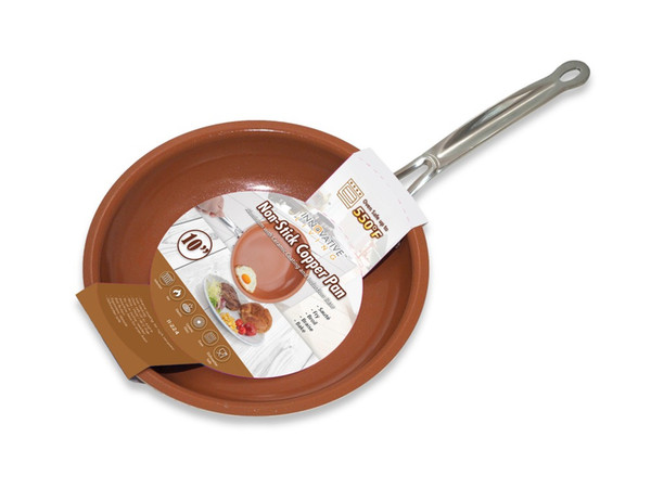 High Quality Non-stick Copper Frying Pan with Ceramic Coating and Induction cooking Oven & Dishwasher safe 10 Inches