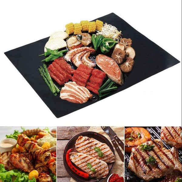 BBQ Grill Mat Magic Mats Non Stick Grilling Backing Outdoor Plate Portable Easy Clean Outdoor Picnic Cooking Tool 40x33cm T0082