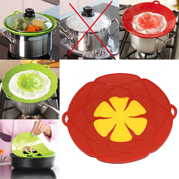 Flower Petal Boil Spill Stopper Silicone Lid Pot Lid Cover Cooking Pot Lids Utensil Pan Cookware Parts Kitchen Accessories XL-495