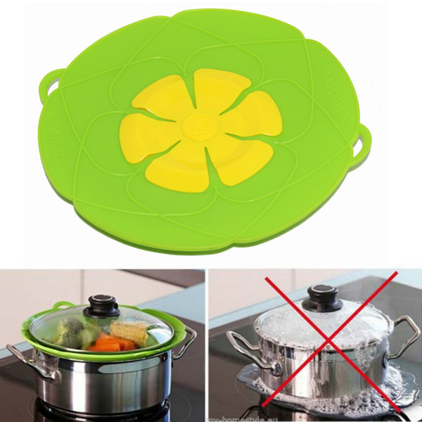 4 Color Flower Petal Boil Spill Stopper Silicone Lid Pot Lid Cover Cooking Pot Lids Utensil Pan Cookware Parts Kitchen Accessories B