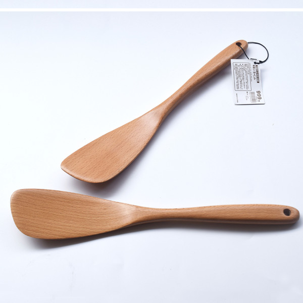 Kitchen Cooking Tool Natural Wooden Tools Non Stick Cooking Turner Shovel Beech Utensil