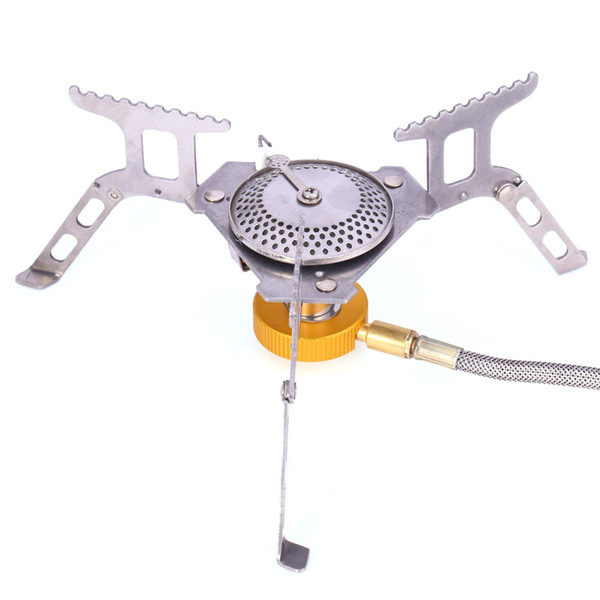 Portable Stove Gascookers Mini Foldable Stainless Steel Gas Stove Split Type Gas Burners Outdoor Cooking Stove Camping Equipment Hot +NB