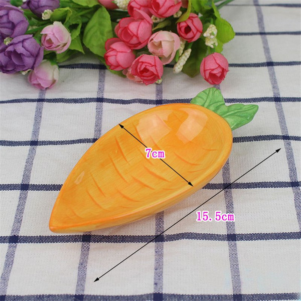 1 piece Carrot style Small Porcelain Dip Seasoning Dish Vinegar Soy sauce Fruit Side Plate Kitchen Tableware Dinnerware