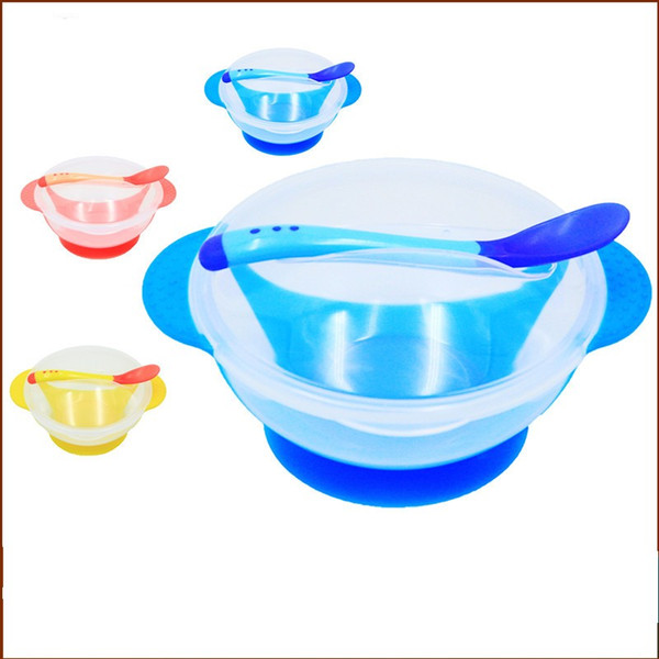 Children Sucker Bowl With Spoon For Non Slip Baby Feeding Training Bowls Kitchen Tableware Multi Color 2 95xd C R