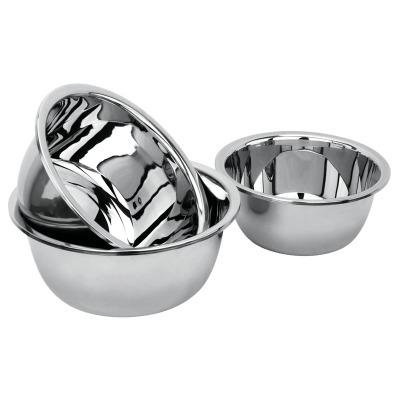 20*8.5cm Stainless Steel Dish Dinner Basin High Quality Tableware Durable Snack Fruit Bowls kitchen Restaurant Accessories