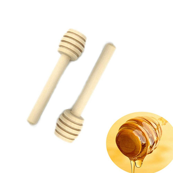 8cm Honey Dipper Sticks mini wooden honey stick Honey Dippers 3 inch Portable Dinnerware Nice Gift for Family Friends and Colleagues