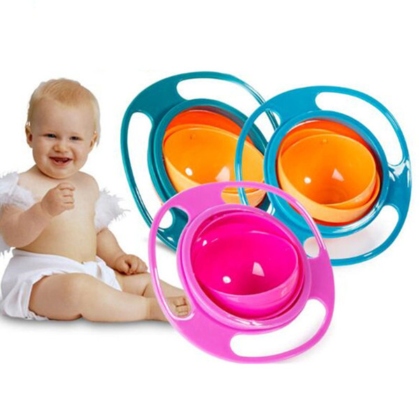 Universal Gyro Bowl Children's Toddlers Baby Kids Toy Bowl Non Spill Rotary Balancing Gyro UFO Baby bowl