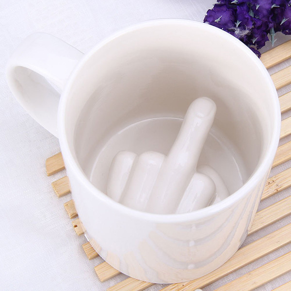 Creative Handmade 3D Creative Fun Unique Personality Middle Finger Milk Coffee Ceramic Mug Up Yours Mug Cup Cool Home Decor Gifts