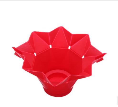 New High Quality Poptop Popcorn Popper Maker DIY Silicone Microwave Popcorn Maker Fold Bucket Red Kitchen Tool