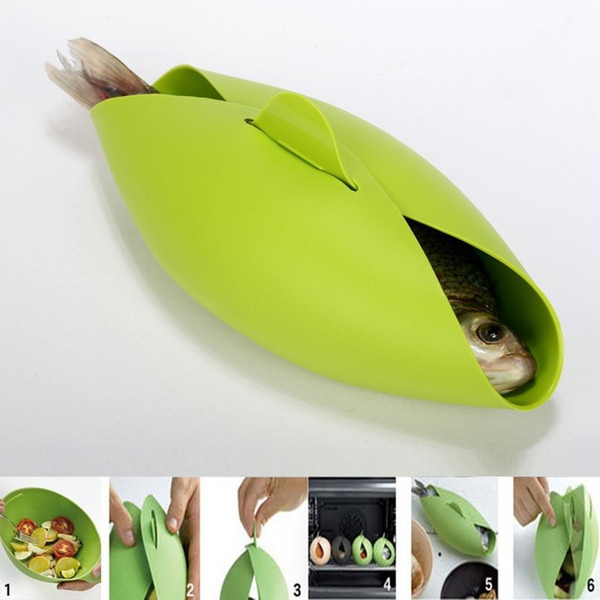 Non stick Silicone Steam Roaster Bowl durable easy clean steam Fish Cooking Bowls Food Vegetable Bowl New arrival