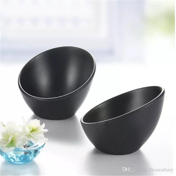 Black Japanese Style Vegetable Ice Cream Salad Bowl Melamine Hot Pot Bowls INMITATION Porcelain Tableware Supplies aa849-854 2017122208